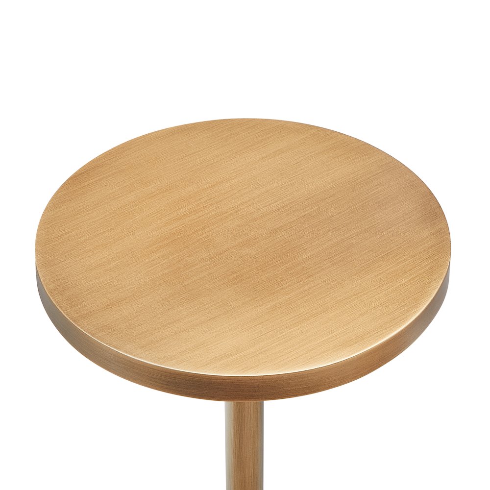 Meraux Antique Brass Adjustable Height Accent Table. Picture 5