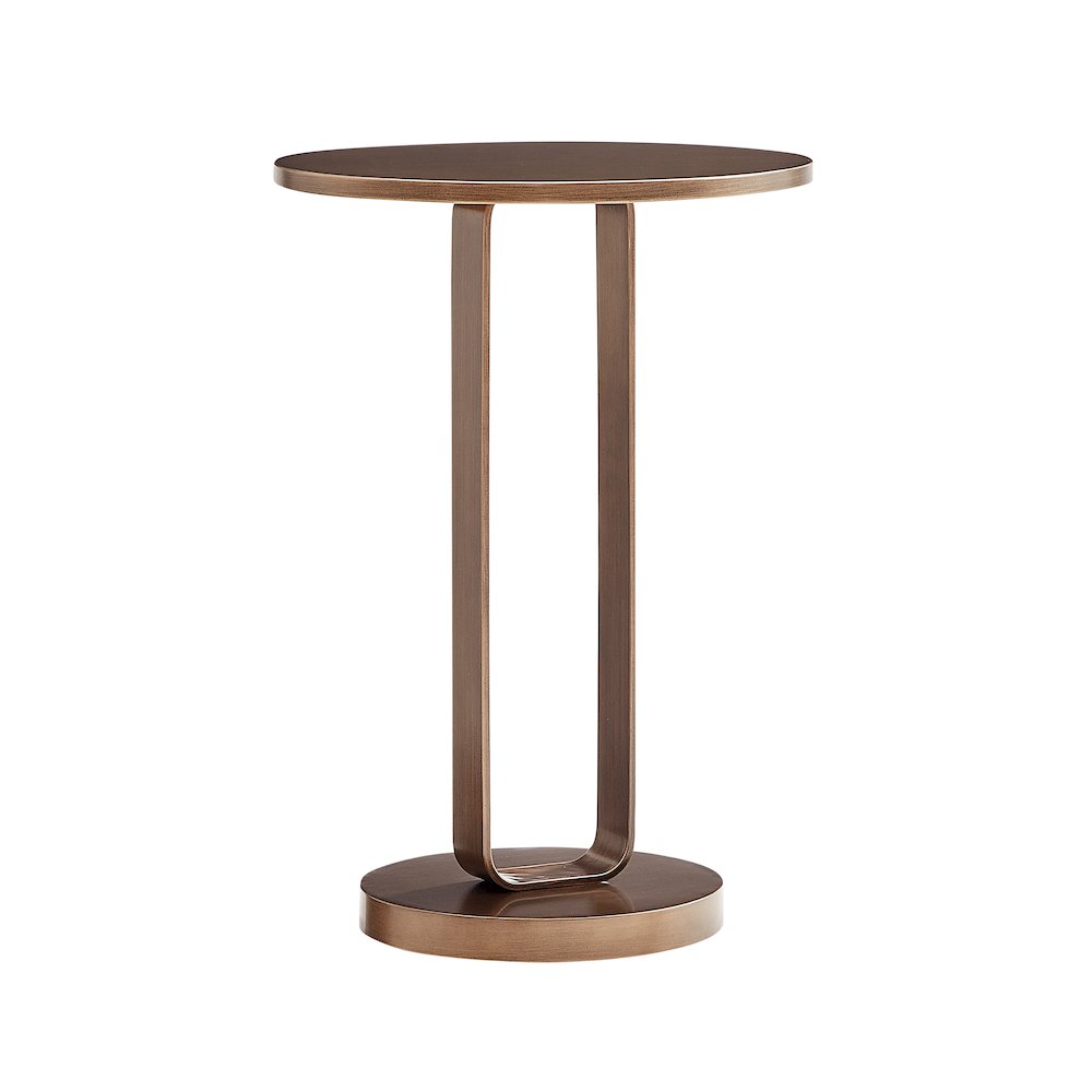 Tallulah Antique Bronze Round Accent Table. Picture 5