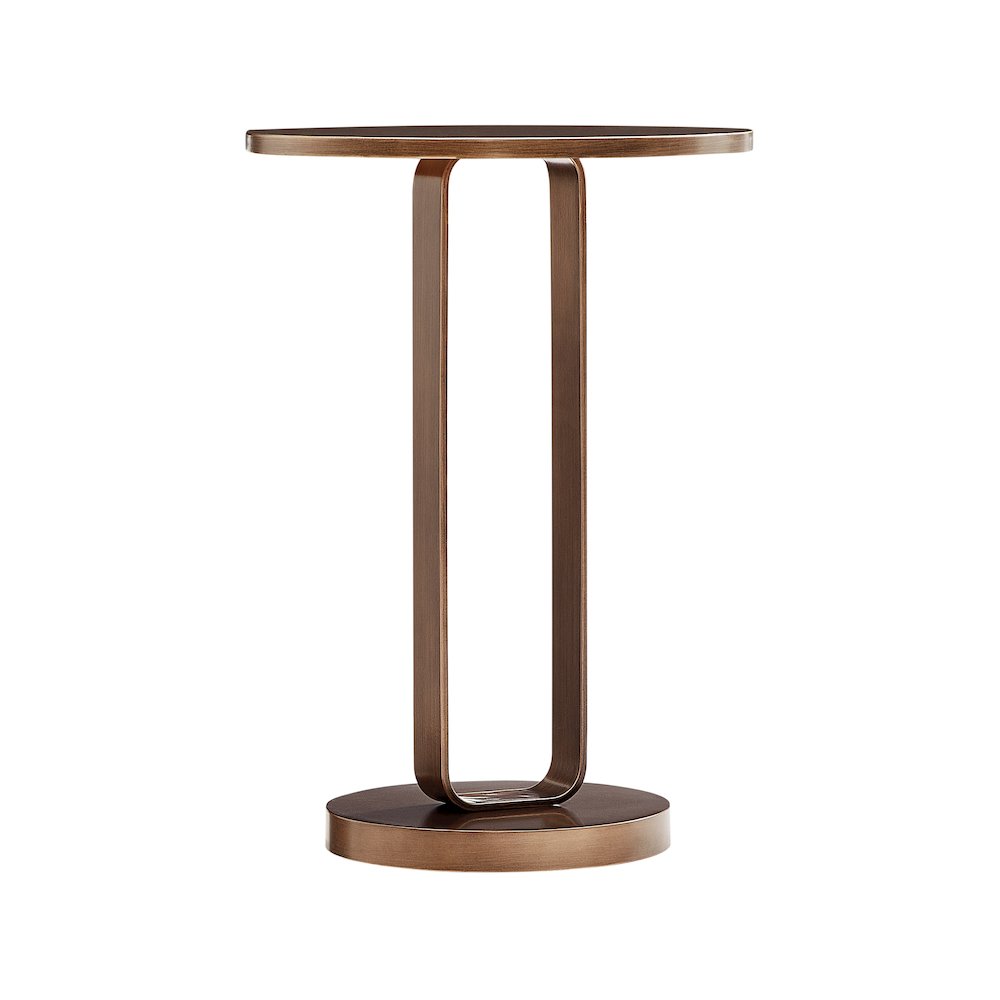 Tallulah Antique Bronze Round Accent Table. Picture 1