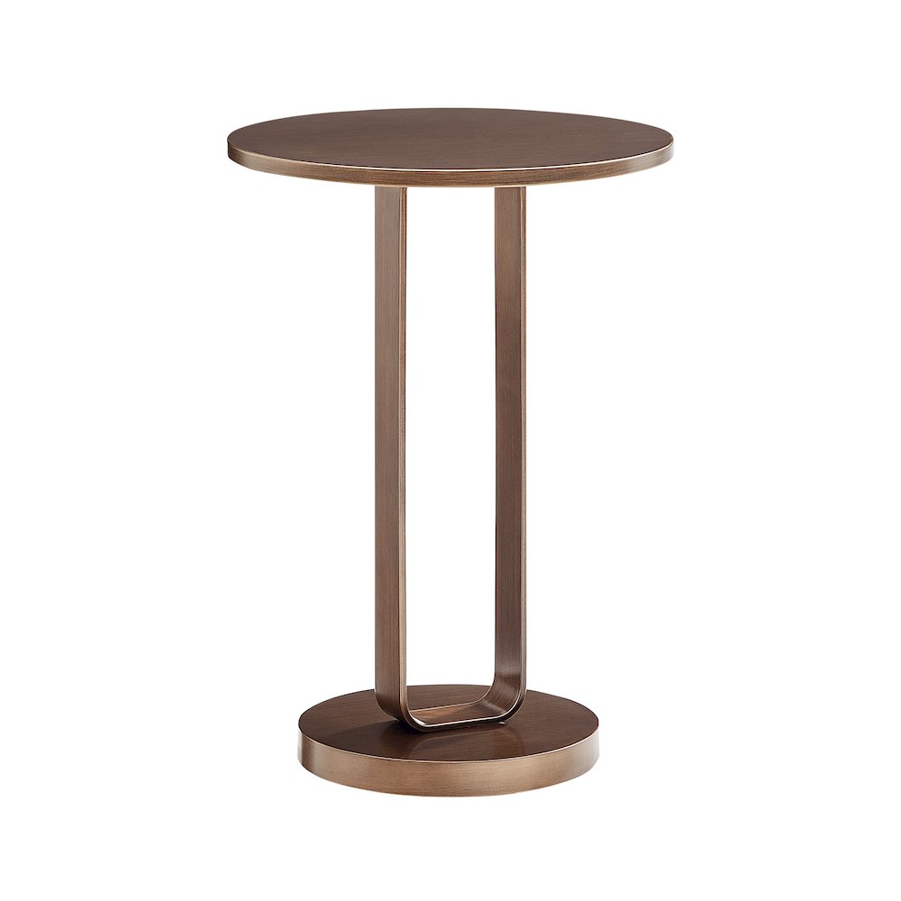 Tallulah Antique Bronze Round Accent Table. Picture 6