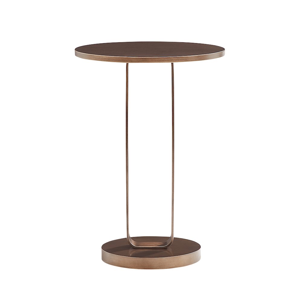 Tallulah Antique Bronze Round Accent Table. Picture 8
