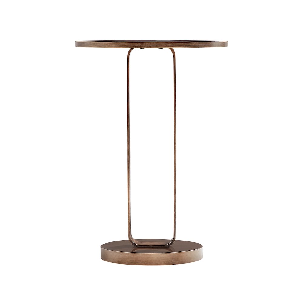 Tallulah Antique Bronze Round Accent Table. Picture 9