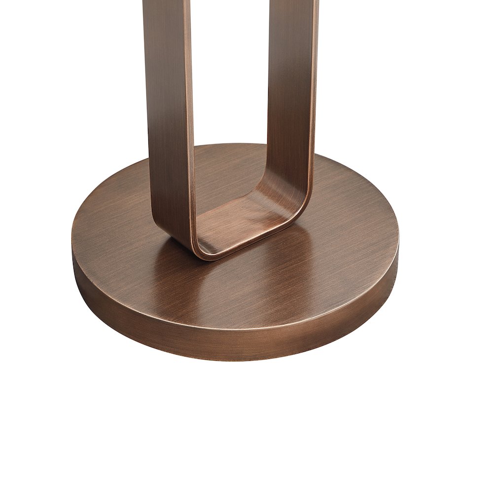 Tallulah Antique Bronze Round Accent Table. Picture 10