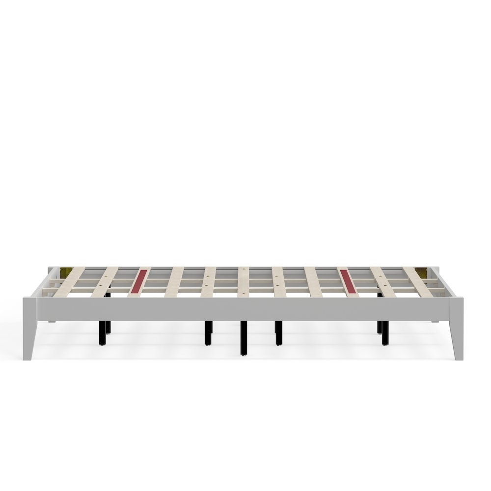 Serene Farmhouse Style King Wood Bed Frame - White. Picture 3