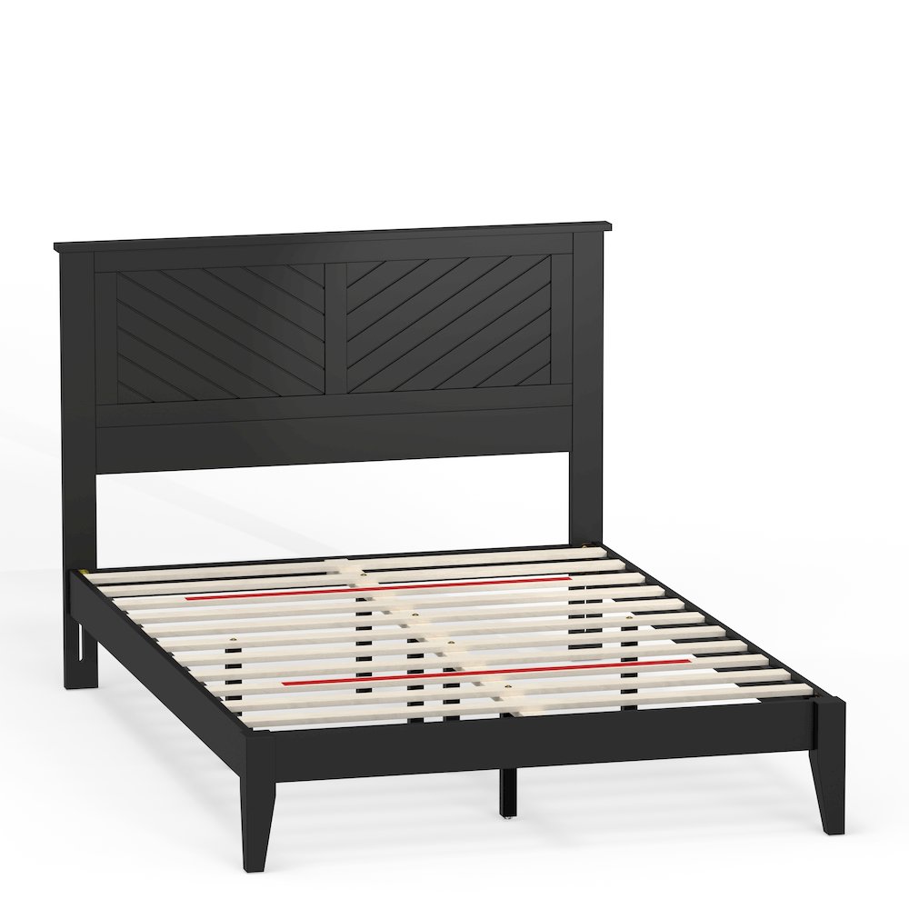 Prescott Solid Wood Full Platform Bed. Picture 1