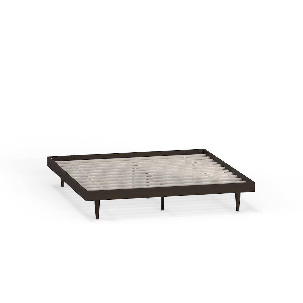 Sachse King Solid Wood Platform Bed Frame Walnut. Picture 4