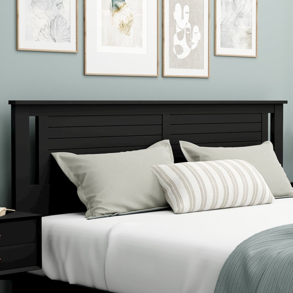 Amilly Solid Wood King Headboard with Horizontal Scoring. Picture 4