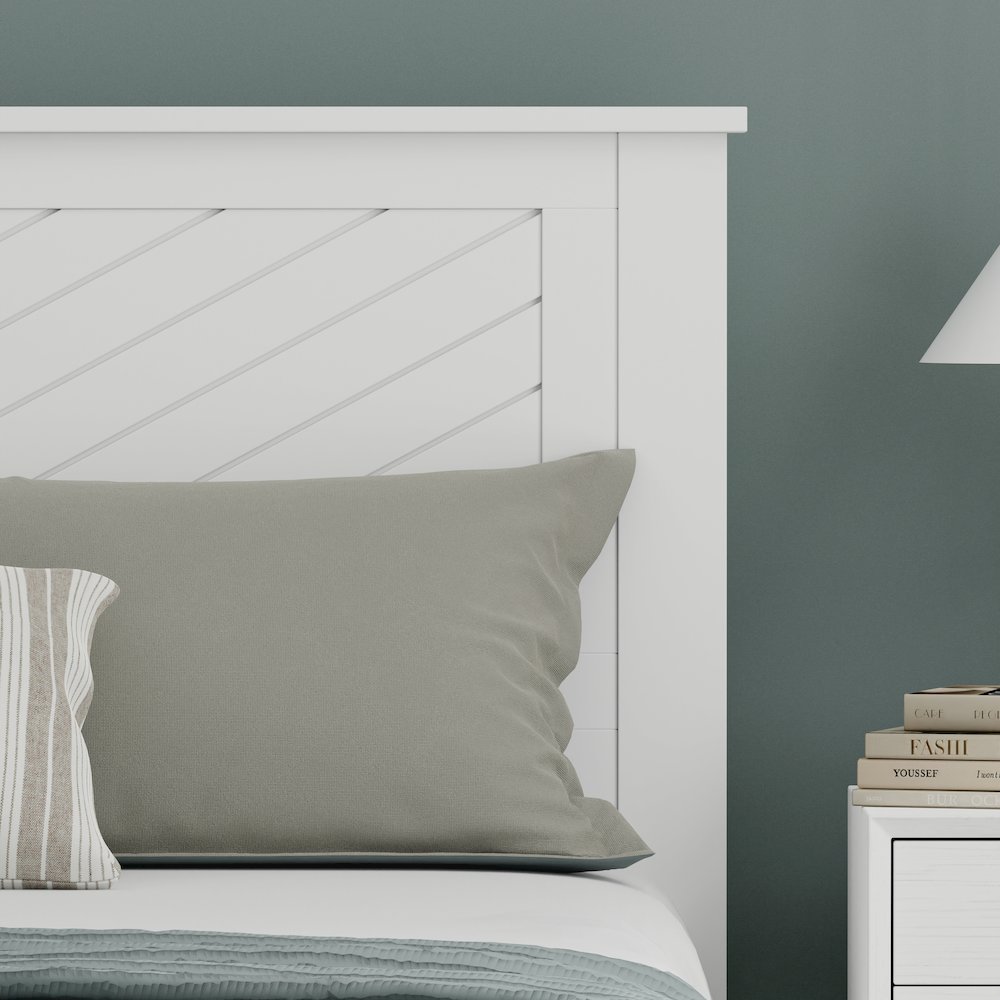 Corbie Solid Wood Queen Headboard with Chamfer. Picture 7