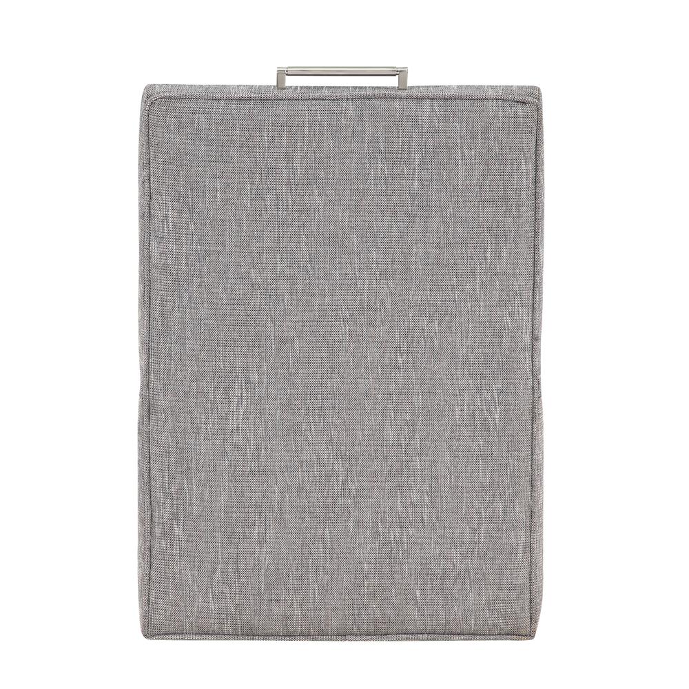 Delray Modern Upholstered Castered Chair in Ashen Grey. Picture 4