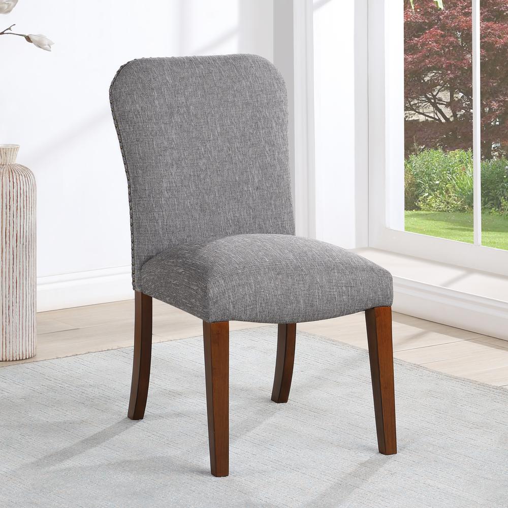 椅子 rinarina Salina Ashen Grey Dining Chair in Performance Fabric with