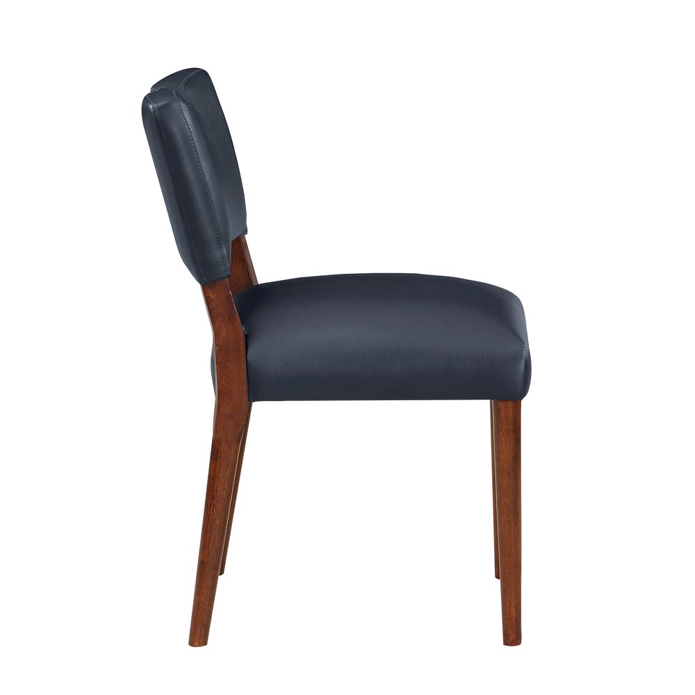 Bonito Midnight Blue Faux Leather Dining Chair - Set of 2. Picture 10