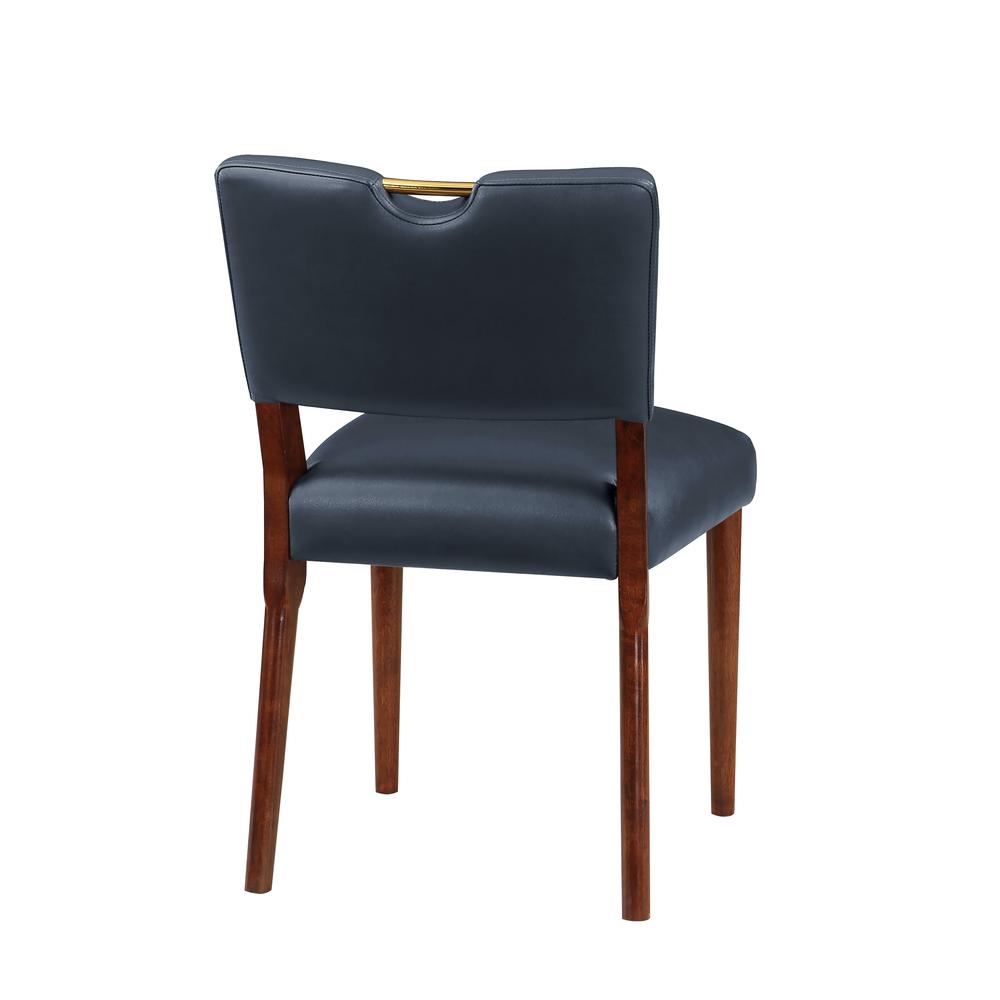 Bonito Midnight Blue Faux Leather Dining Chair - Set of 2. Picture 13