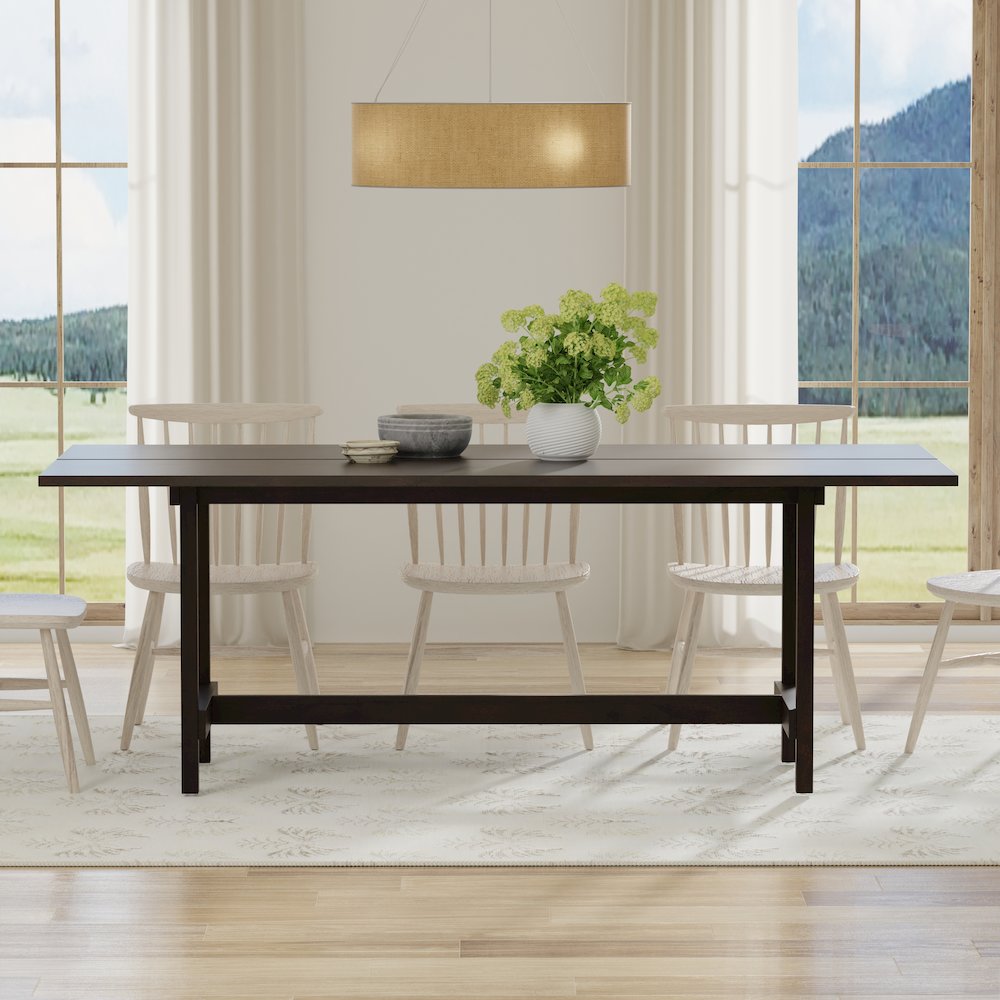 Jaslyn Split Top Dining Table - Walnut. Picture 6