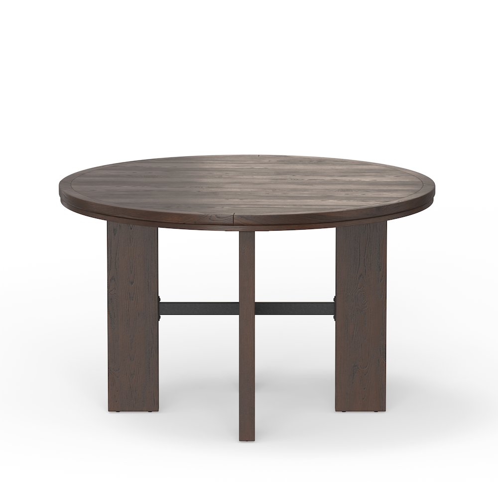 Georgio Dining and Game Table in Walnut Finish with Black Faux Leather Insert. Picture 9