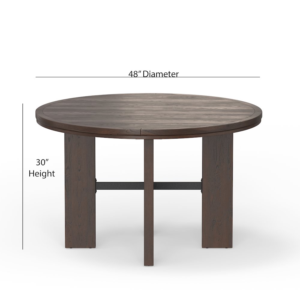 Georgio Dining and Game Table in Walnut Finish with Black Faux Leather Insert. Picture 18