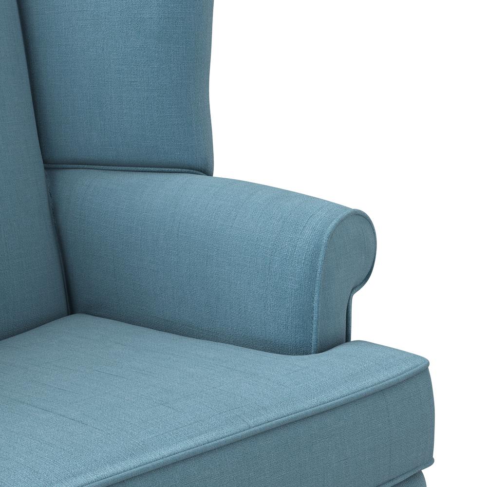 Erin Blue Wing Back Chair. Picture 4