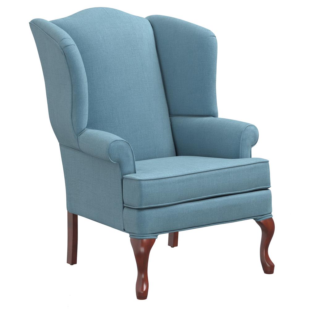 Erin Blue Wing Back Chair. Picture 5