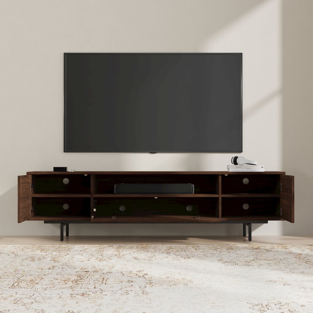Avichi Walnut Laminate 3 Door TV Console. Picture 7