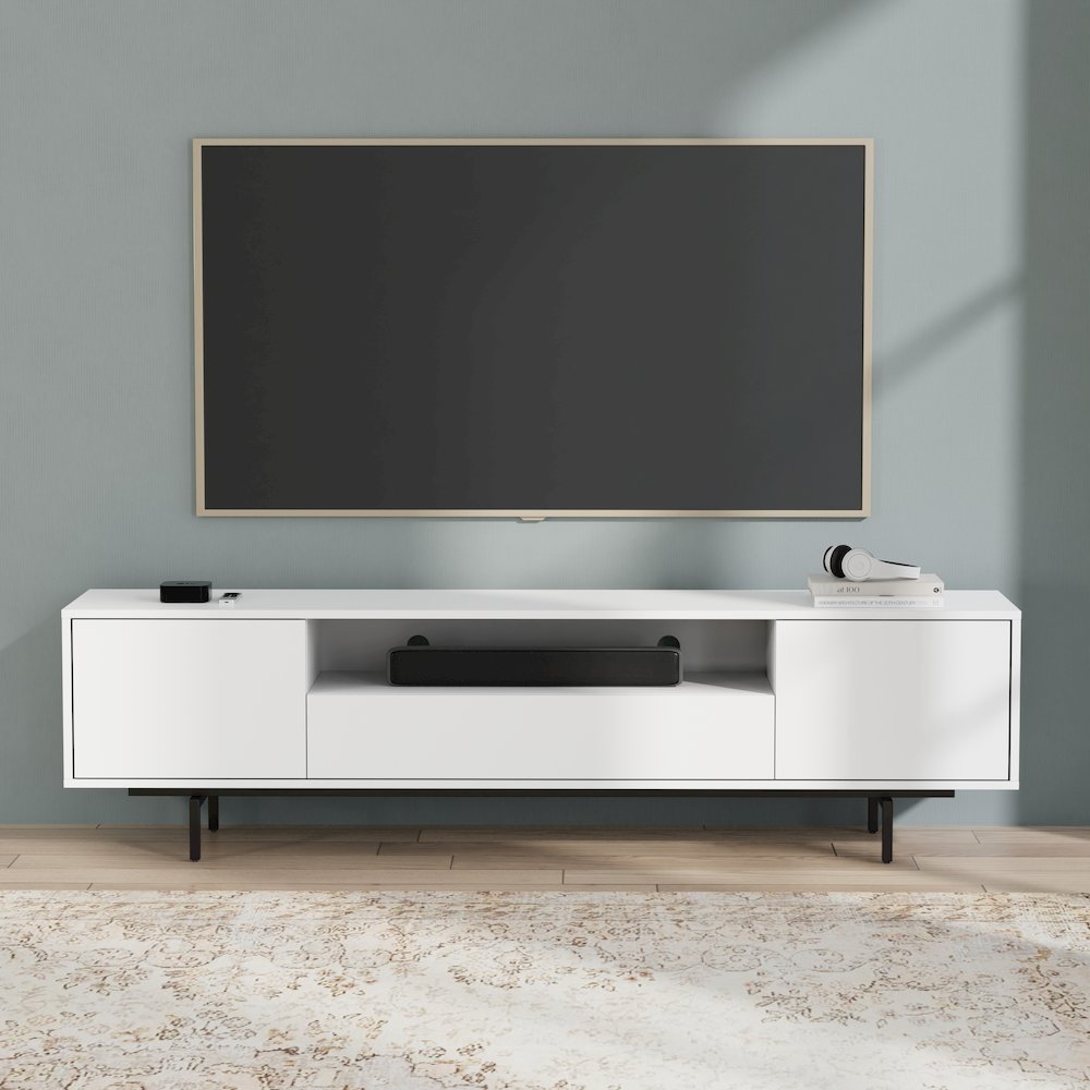 Avichi White Laminate 3 Door TV Console. Picture 6