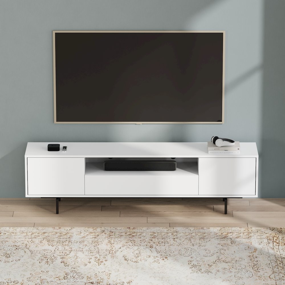 Avichi White Laminate 3 Door TV Console. Picture 8