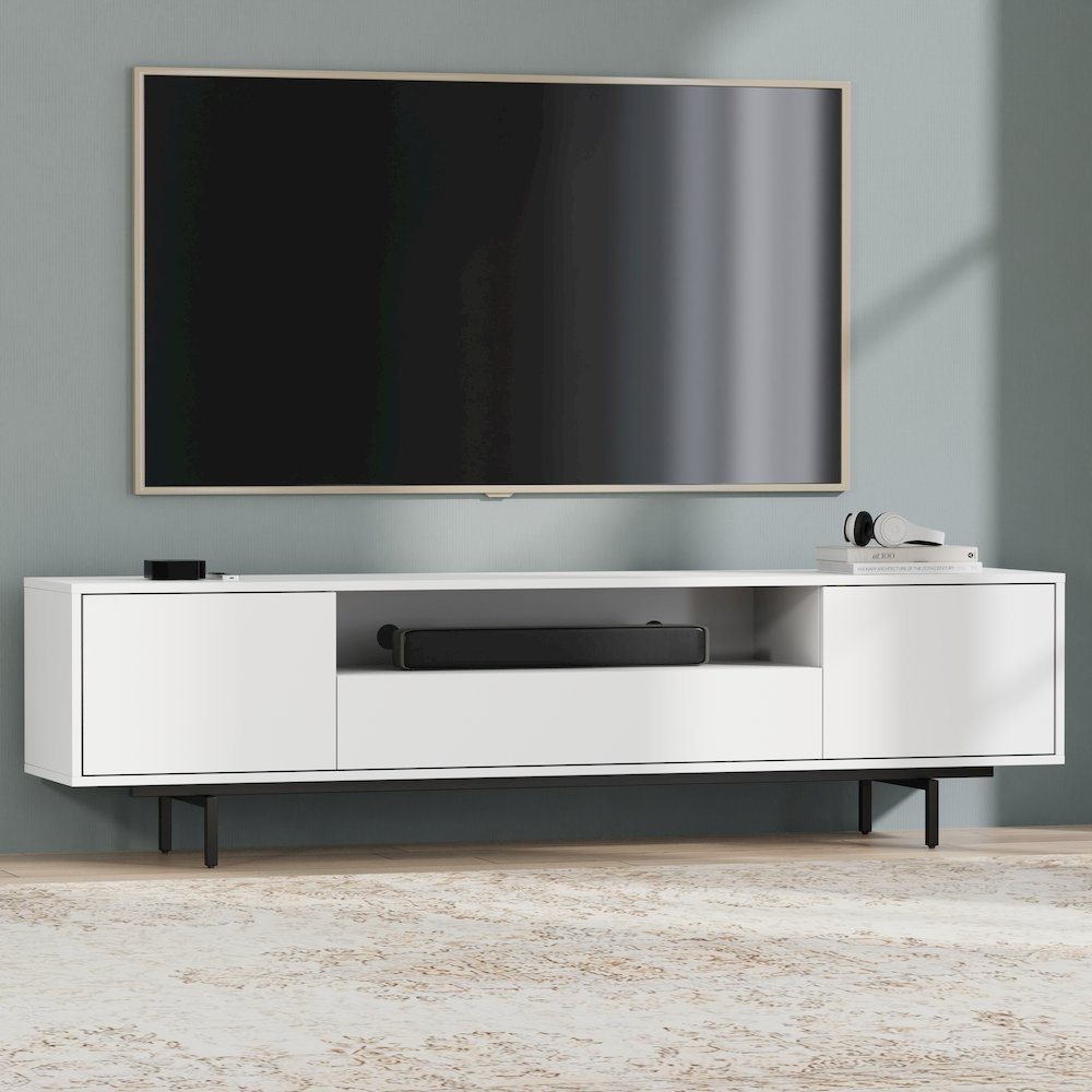 Avichi White Laminate 3 Door TV Console. Picture 10