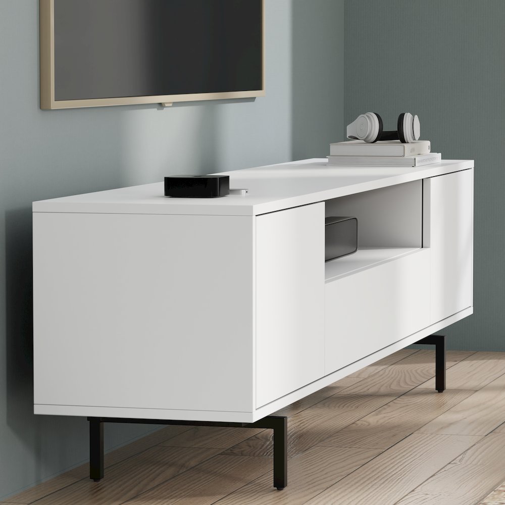 Avichi White Laminate 3 Door TV Console. Picture 12