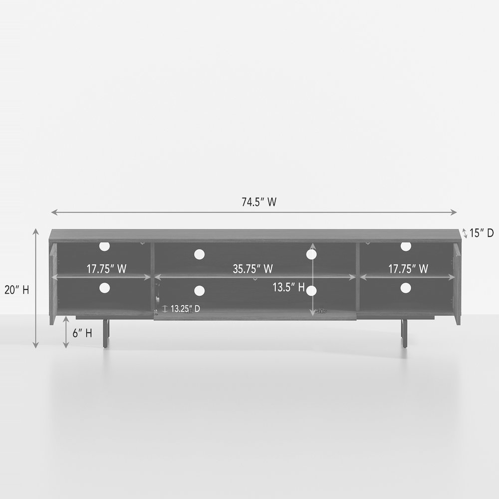 Avichi White Laminate 3 Door TV Console. Picture 14