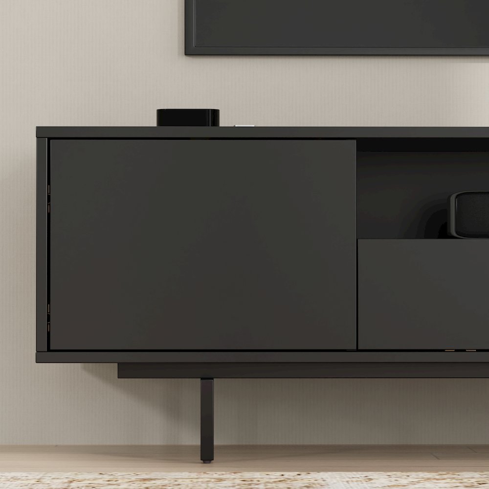 Avichi Black Laminate 3 Door TV Console. Picture 9