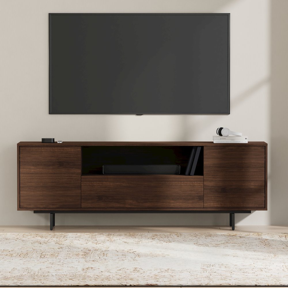 Avichi Walnut Laminate 3 Door TV Console. Picture 6