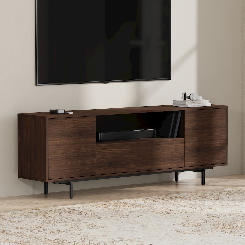 Avichi Walnut Laminate 3 Door TV Console. Picture 7