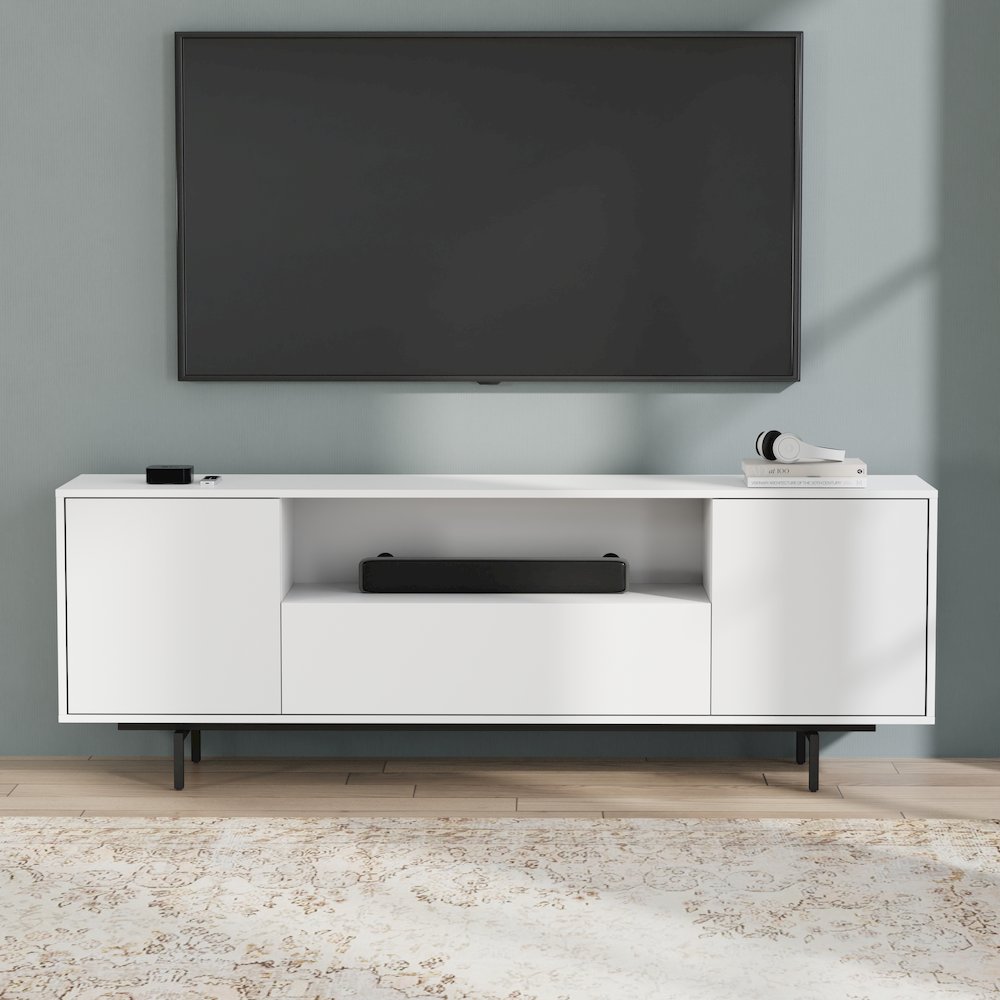Avichi White Laminate 3 Door TV Console. Picture 8