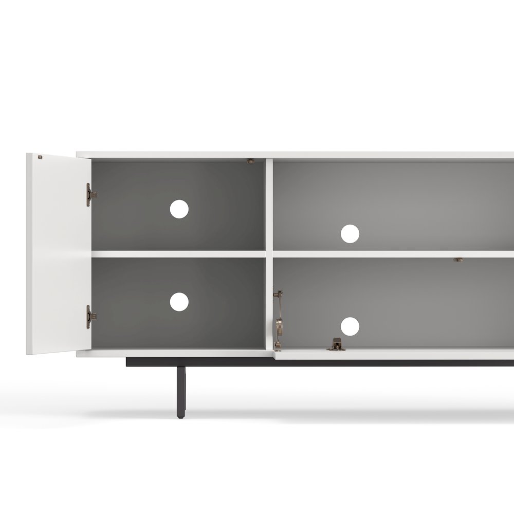 Avichi White Laminate 3 Door TV Console. Picture 5