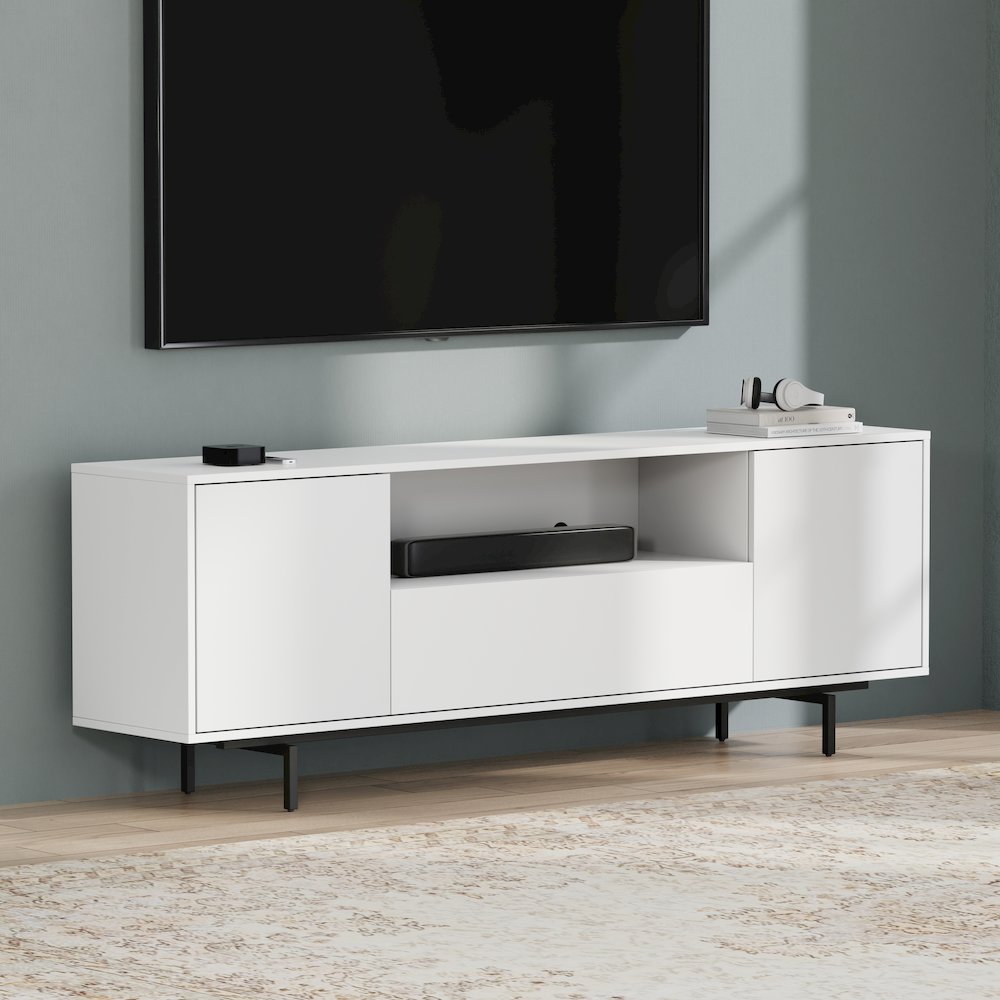 Avichi White Laminate 3 Door TV Console. Picture 10