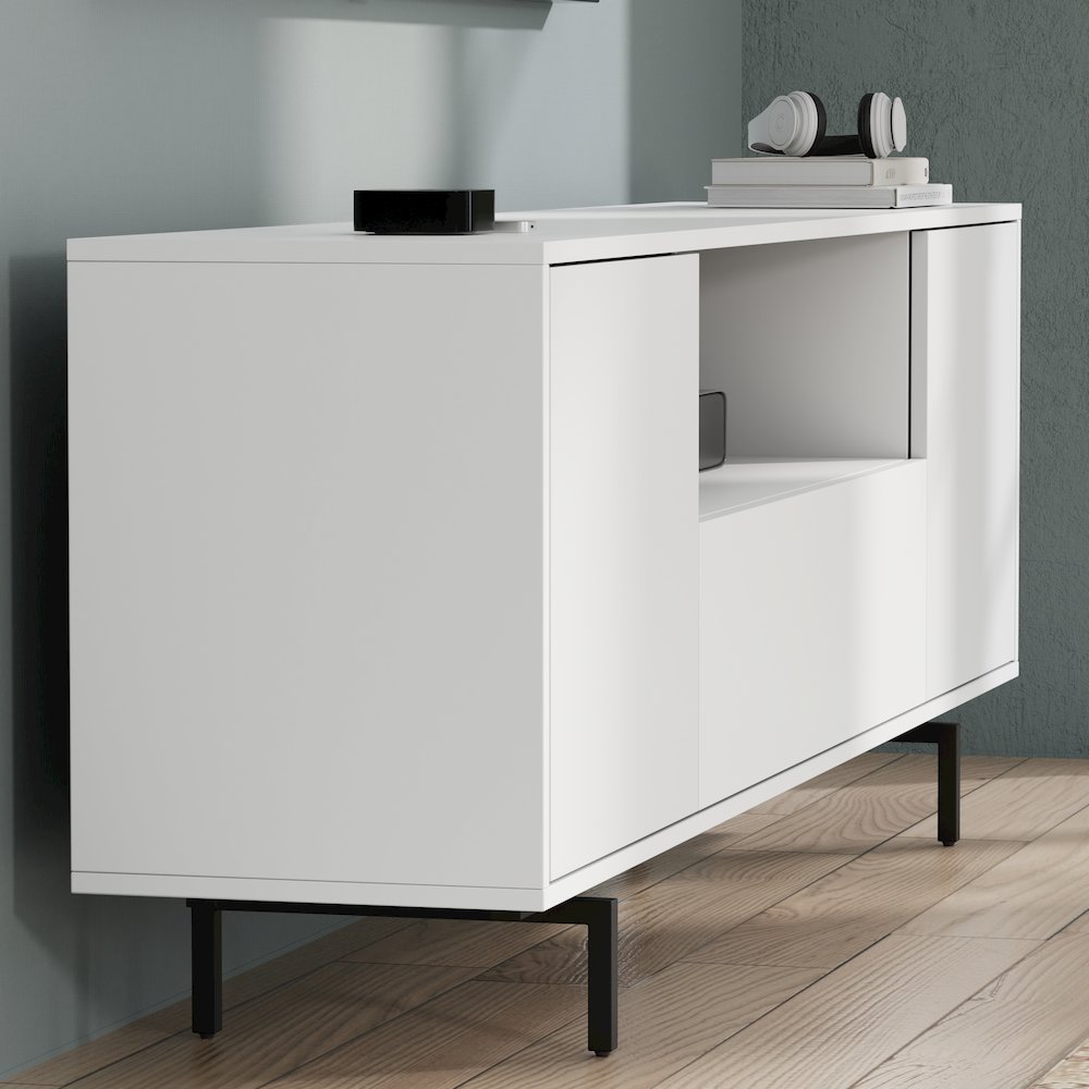 Avichi White Laminate 3 Door TV Console. Picture 12