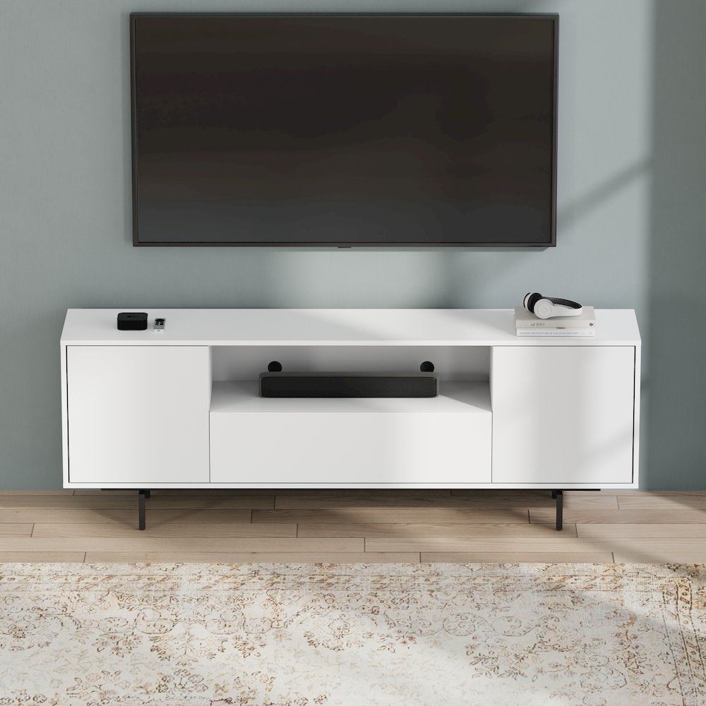 Avichi White Laminate 3 Door TV Console. Picture 15