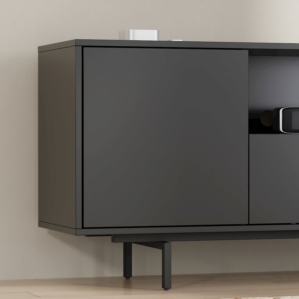 Avichi Black Laminate 3 Door TV Console. Picture 9