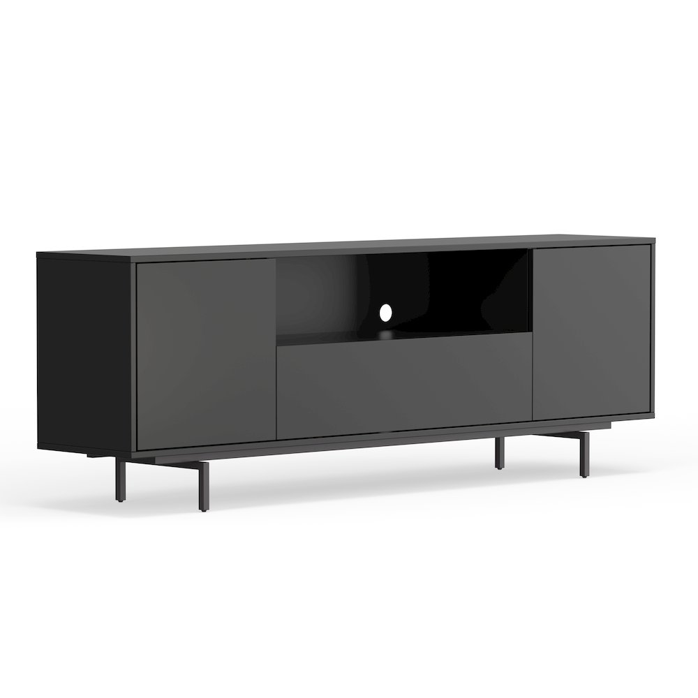 Avichi Black Laminate 3 Door TV Console. Picture 1
