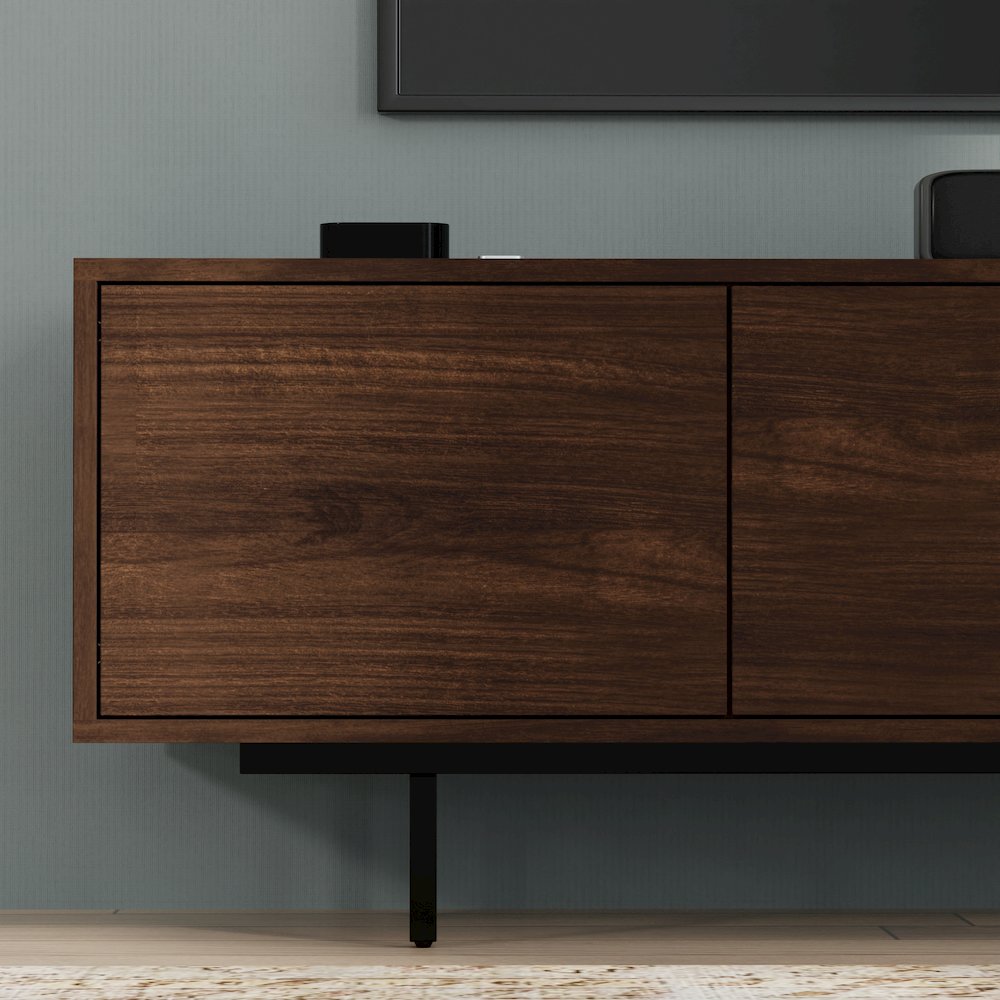 Graysen Walnut Laminate 4 Door TV Console. Picture 7