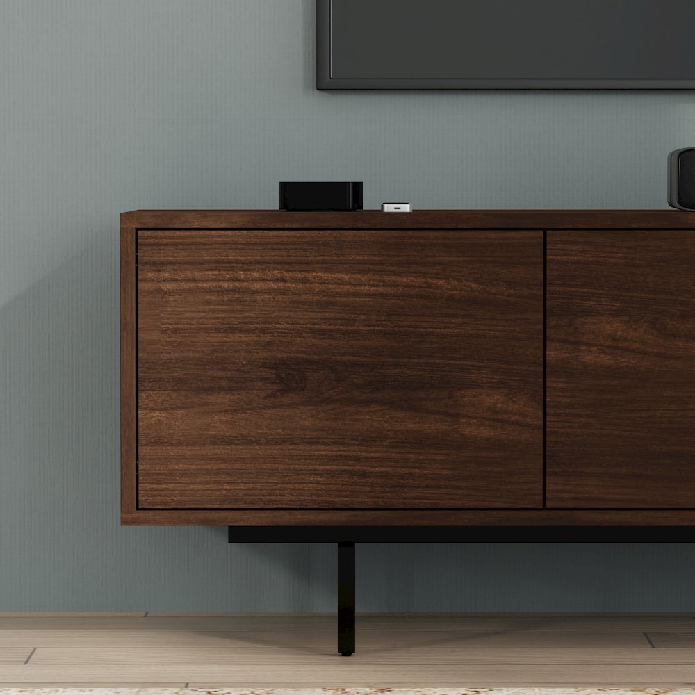Graysen Walnut Laminate 4 Door TV Console. Picture 12
