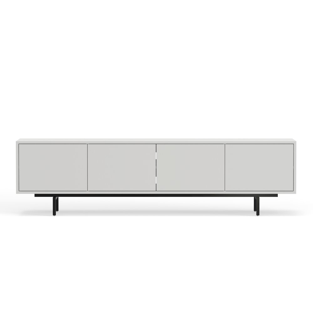Graysen White Laminate 4 Door TV Console. Picture 1