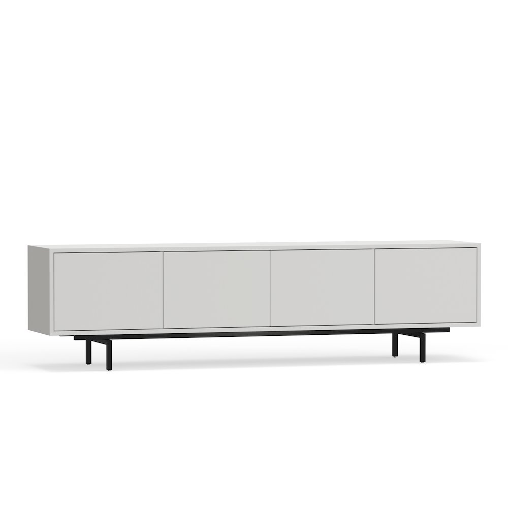 Graysen White Laminate 4 Door TV Console. Picture 2