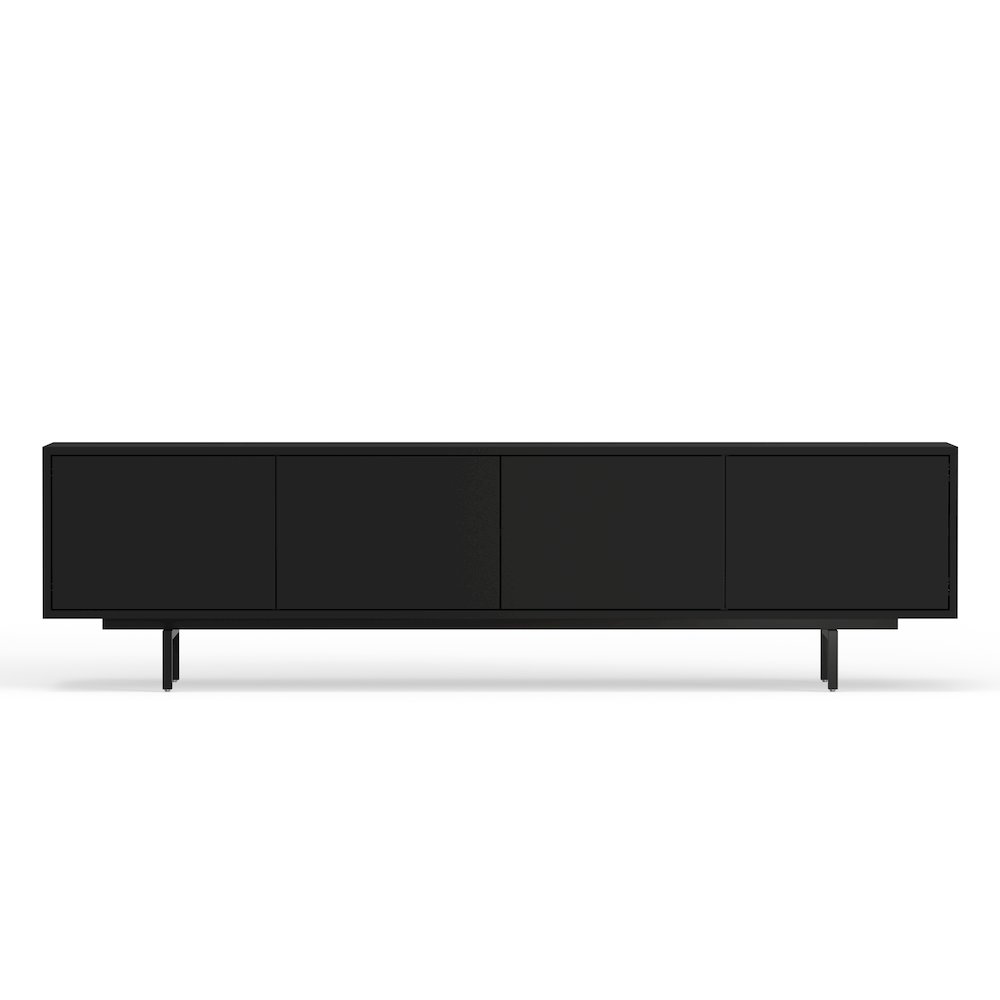 Graysen Black Laminate 4 Door TV Console. Picture 3