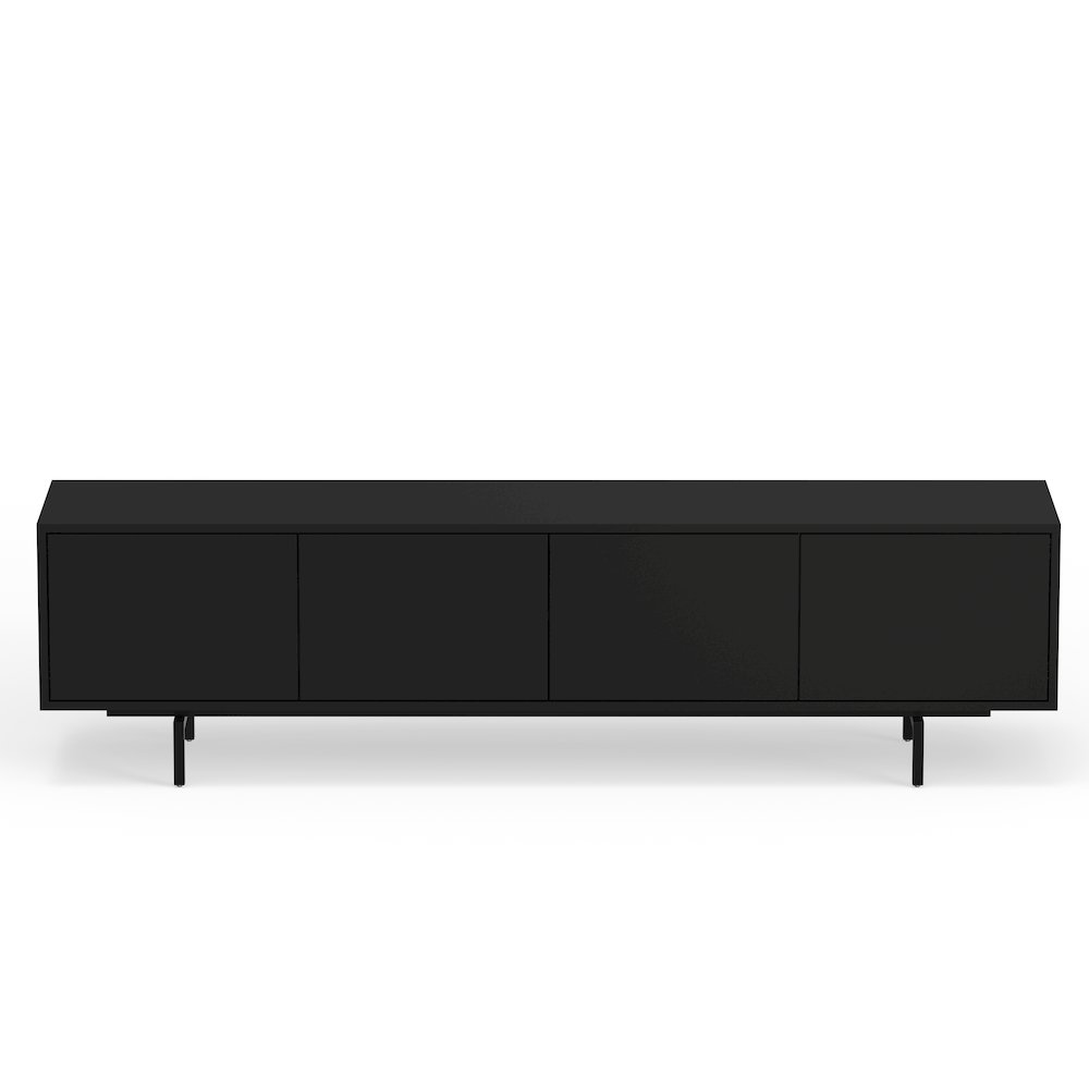 Graysen Black Laminate 4 Door TV Console. Picture 2