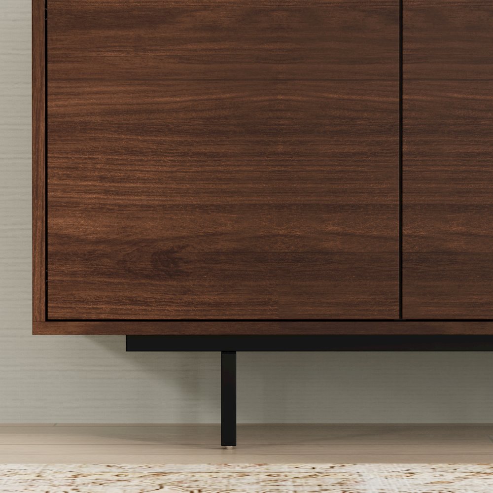 Graysen Walnut Laminate 4 Door TV Console. Picture 7
