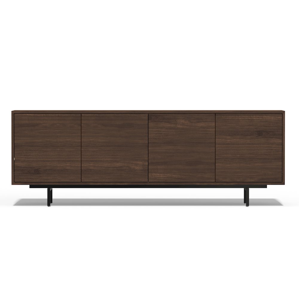 Graysen Walnut Laminate 4 Door TV Console. Picture 2