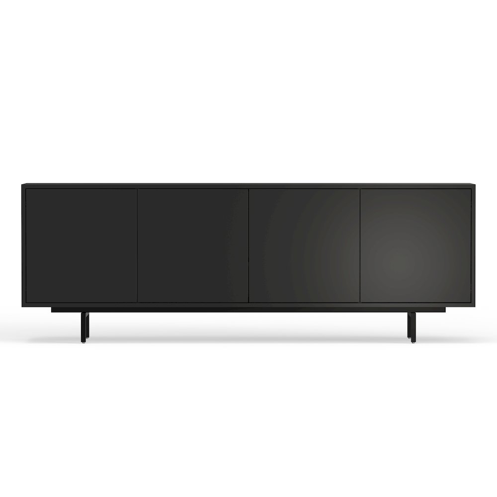 Graysen Black Laminate 4 Door TV Console. Picture 2
