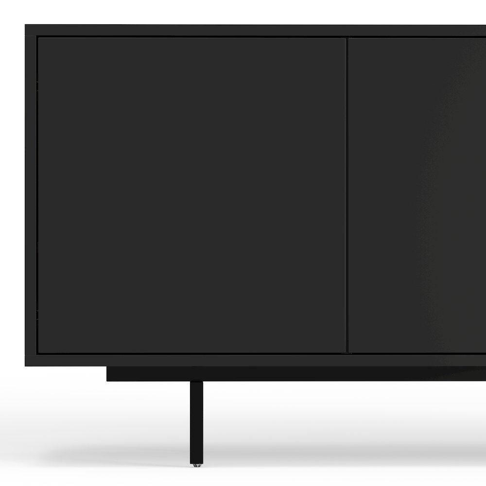 Graysen Black Laminate 4 Door TV Console. Picture 5