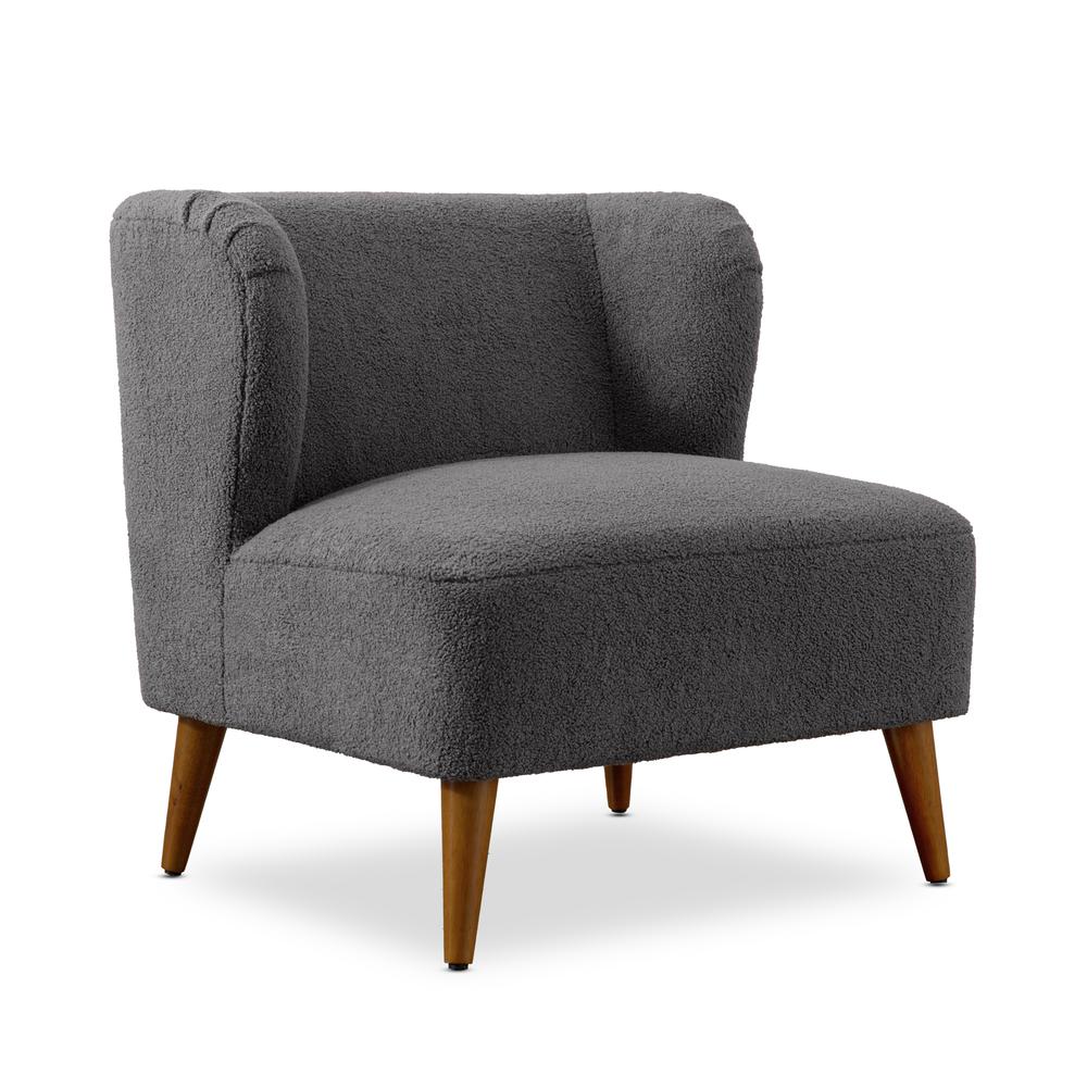 Vesper Boucle Accent Chair - Grey. Picture 1