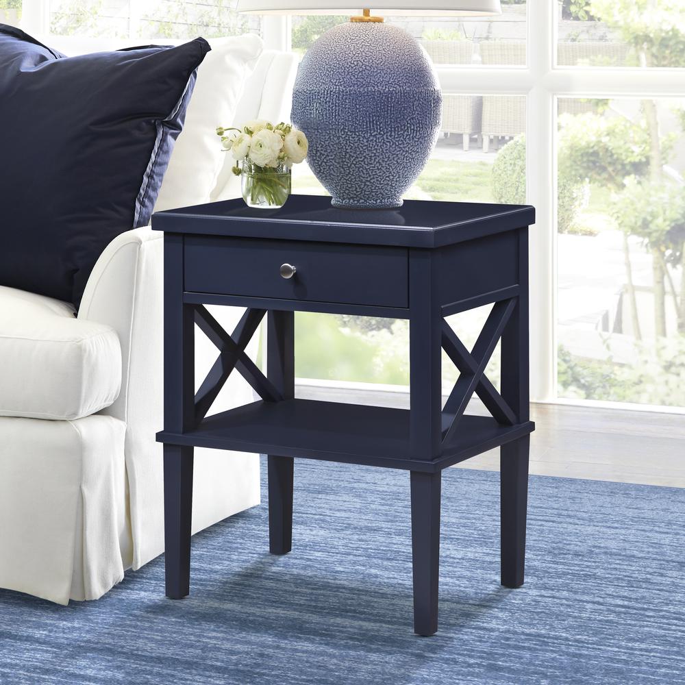 Marta Midnight Blue Nightstand. Picture 2