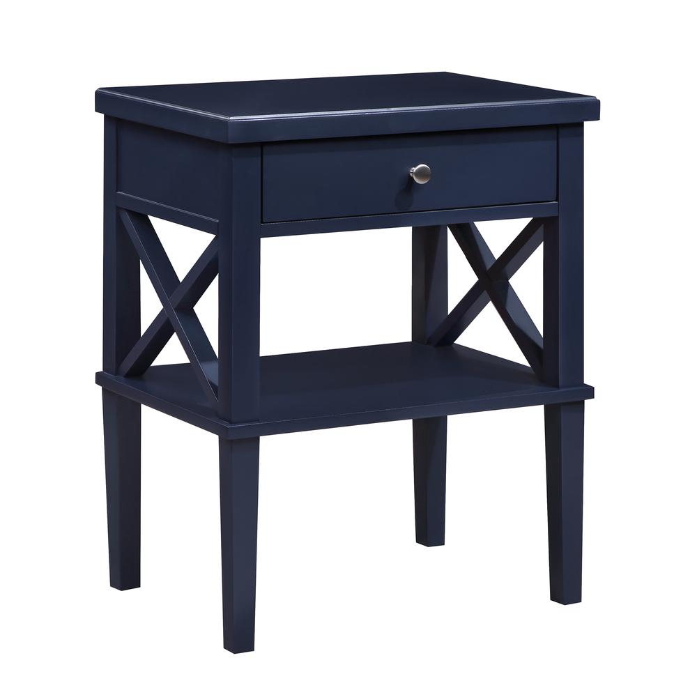 Marta Midnight Blue Nightstand. Picture 1
